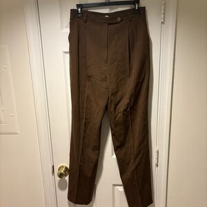 Brown 100% Wool Trousers